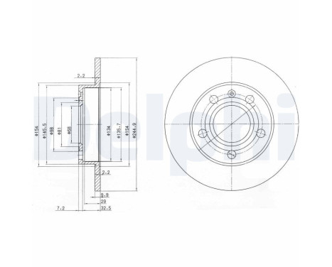 Brake Disc BG2753C Delphi