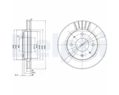 Brake Disc BG2763 Delphi