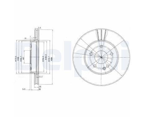 Brake Disc BG2768 Delphi