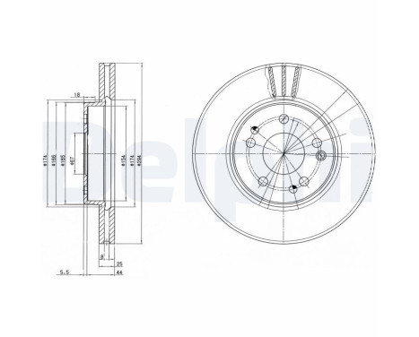 Brake Disc BG2772 Delphi