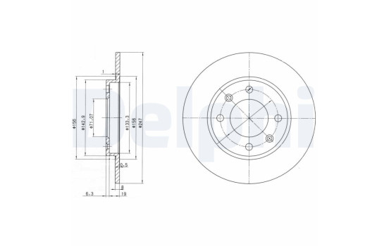 Brake Disc BG2800 Delphi