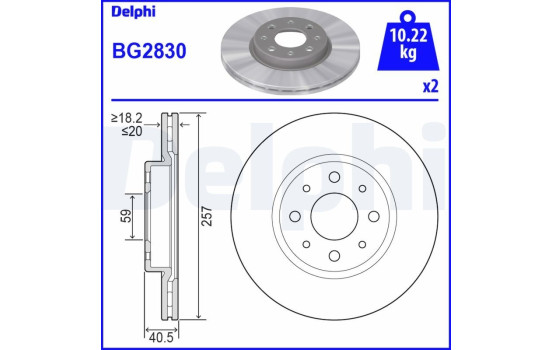 Brake Disc BG2830 Delphi