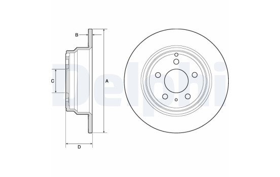 Brake Disc BG2842 Delphi