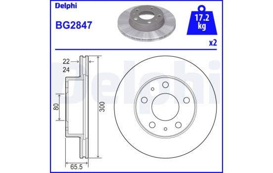 Brake Disc BG2847 Delphi