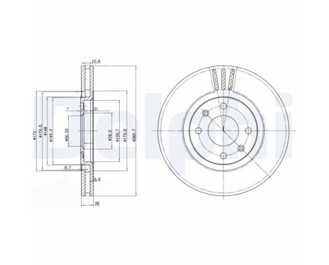 Brake Disc BG2872 Delphi