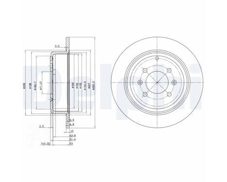 Brake Disc BG2873 Delphi