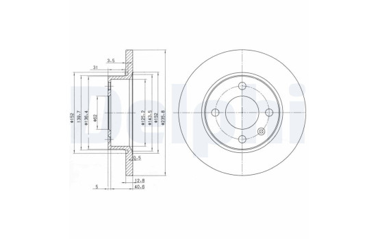 Brake Disc BG2910 Delphi
