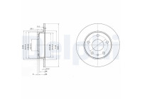 Brake disc BG2914 Delphi