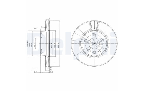 Brake Disc BG3025 Delphi