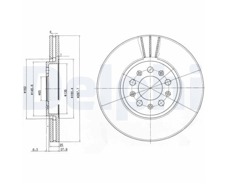 Brake Disc BG3035C Delphi