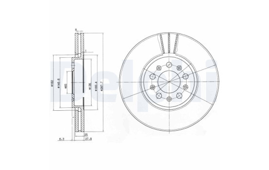 Brake Disc BG3035C Delphi