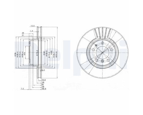Brake Disc BG3039 Delphi
