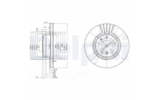 Brake Disc BG3039 Delphi