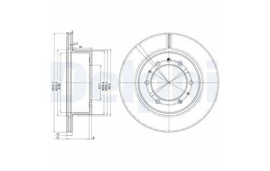 Brake Disc BG3117 Delphi