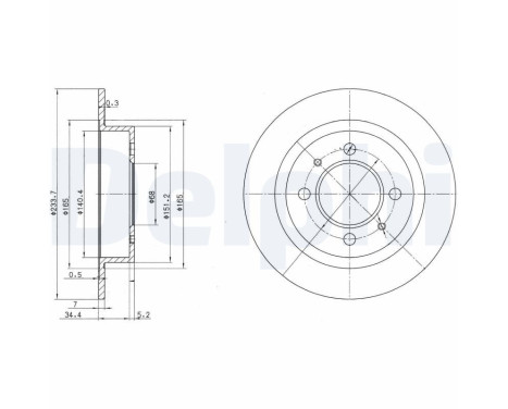 Brake Disc BG3126 Delphi