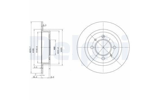 Brake Disc BG3126 Delphi