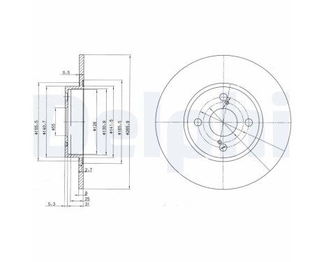 Brake Disc BG3186 Delphi