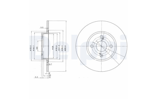 Brake Disc BG3186 Delphi