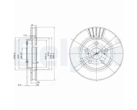 Brake Disc BG3187 Delphi