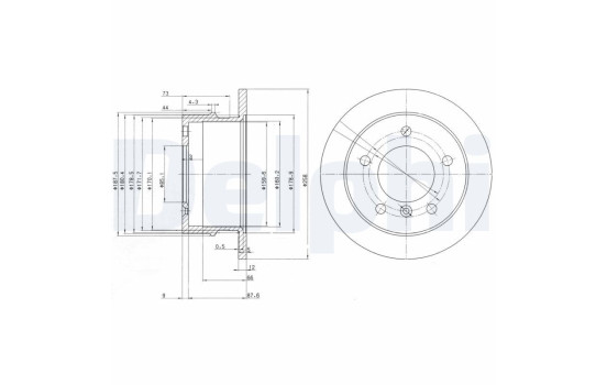 Brake Disc BG3235 Delphi