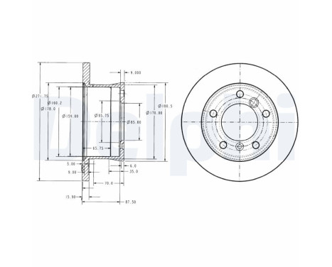 Brake Disc BG3237 Delphi