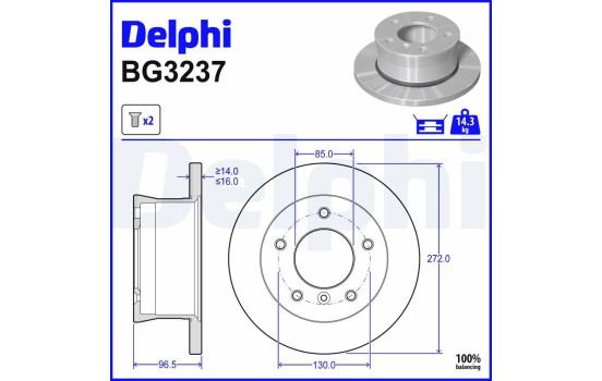Brake Disc BG3237 Delphi