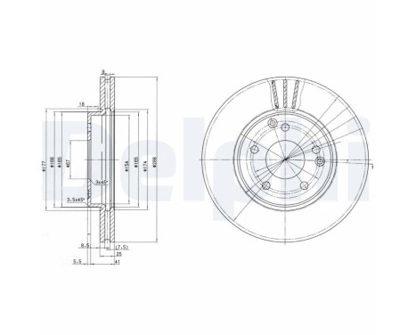 Brake Disc BG3240C Delphi