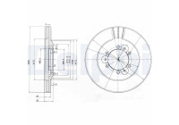 Brake disc BG3378 Delphi