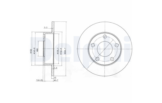 Brake Disc BG3381 Delphi
