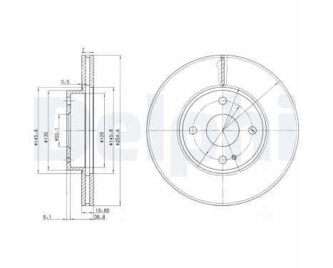 Brake Disc BG3393 Delphi