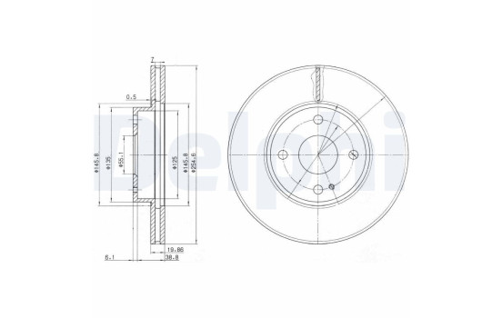 Brake Disc BG3393 Delphi