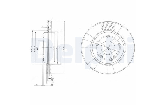 Brake Disc BG3395 Delphi