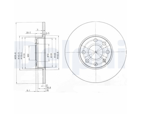 Brake disc BG3402 Delphi