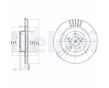 Brake Disc BG3413 Delphi