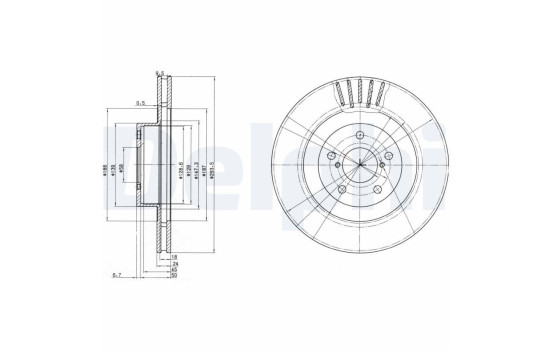 Brake Disc BG3413 Delphi