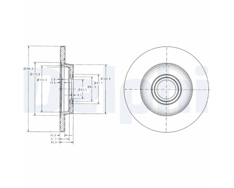 Brake Disc BG3416 Delphi