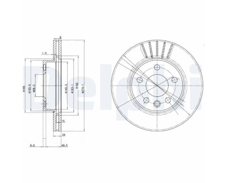 Brake Disc BG3417 Delphi