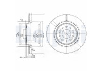 Brake disc BG3418 Delphi
