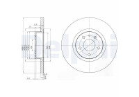 Brake disc BG3420 Delphi