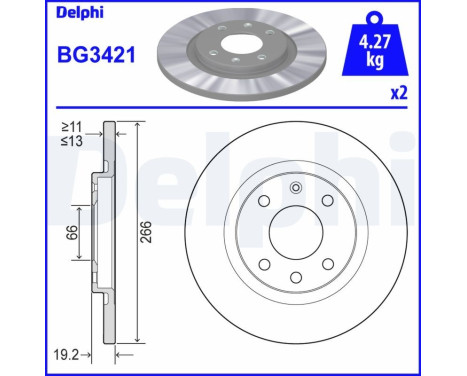 Brake Disc BG3421 Delphi