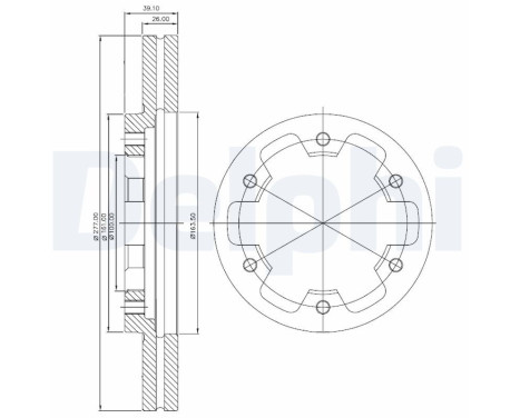 Brake Disc BG3422 Delphi