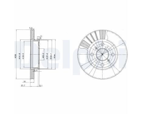 Brake Disc BG3424 Delphi