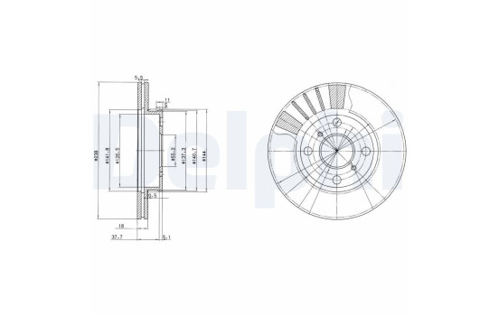 Brake Disc BG3424 Delphi