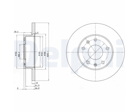 Brake Disc BG3426 Delphi