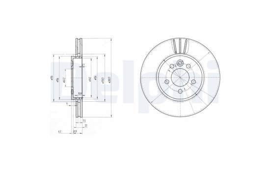 Brake Disc BG3503 Delphi