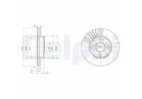 Brake disc BG3508 Delphi