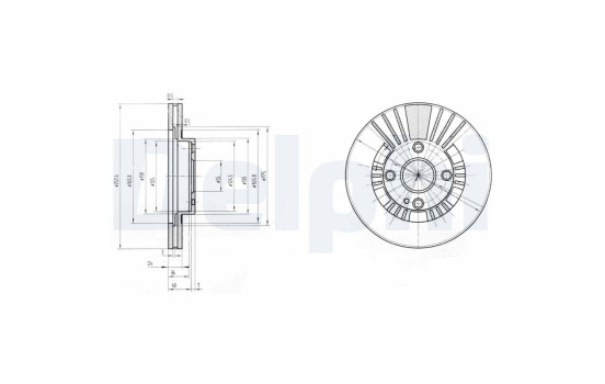 Brake Disc BG3509 Delphi
