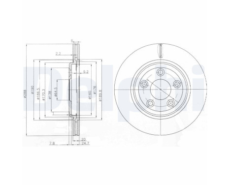 Brake Disc BG3512 Delphi