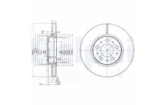 Brake Disc BG3513 Delphi
