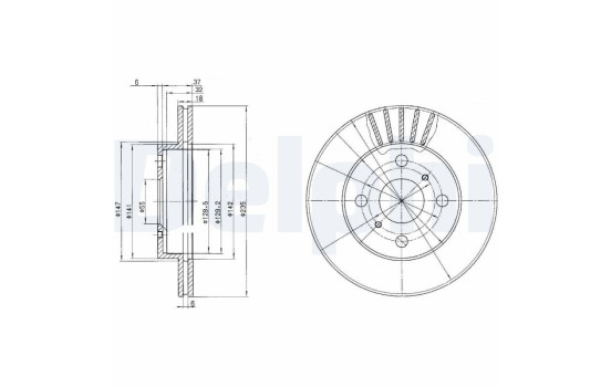 Brake Disc BG3519 Delphi
